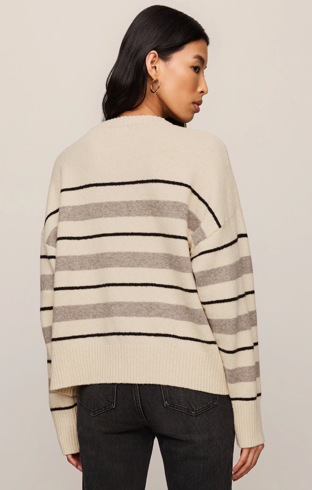 Z Supply: Cirrus Stripe Sweater - Chalk