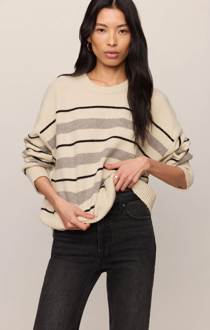 Z Supply: Cirrus Stripe Sweater - Chalk