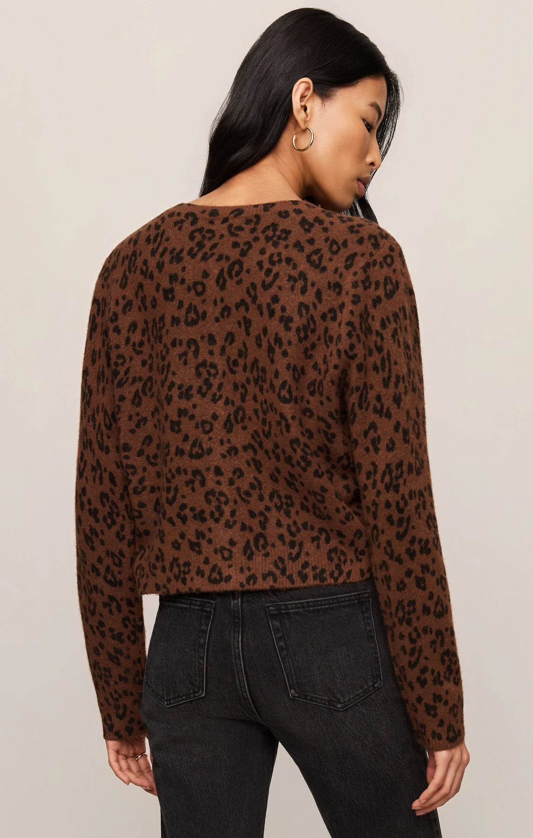 Z Supply: Medina Leopard Cardigan - Burnt Umber