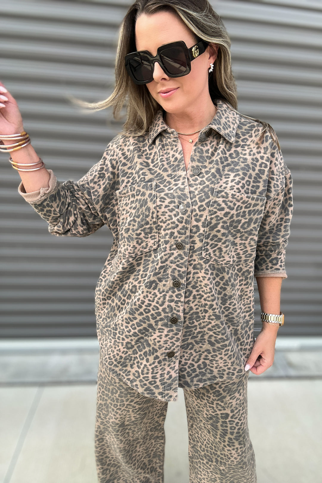 Z Supply: All Day Leopard Jacket Desert Tan