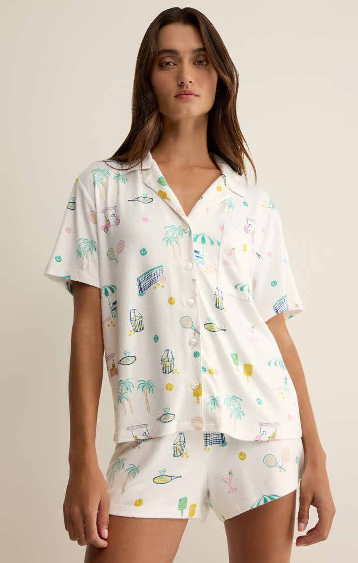 Z Supply: Court Sports PJ Top - White
