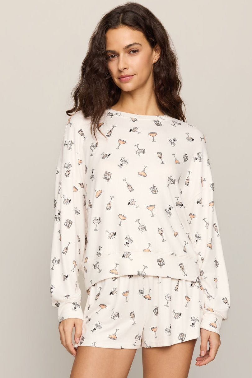 Z Supply: Ella Cocktail Long Sleeve Top -Sandstone