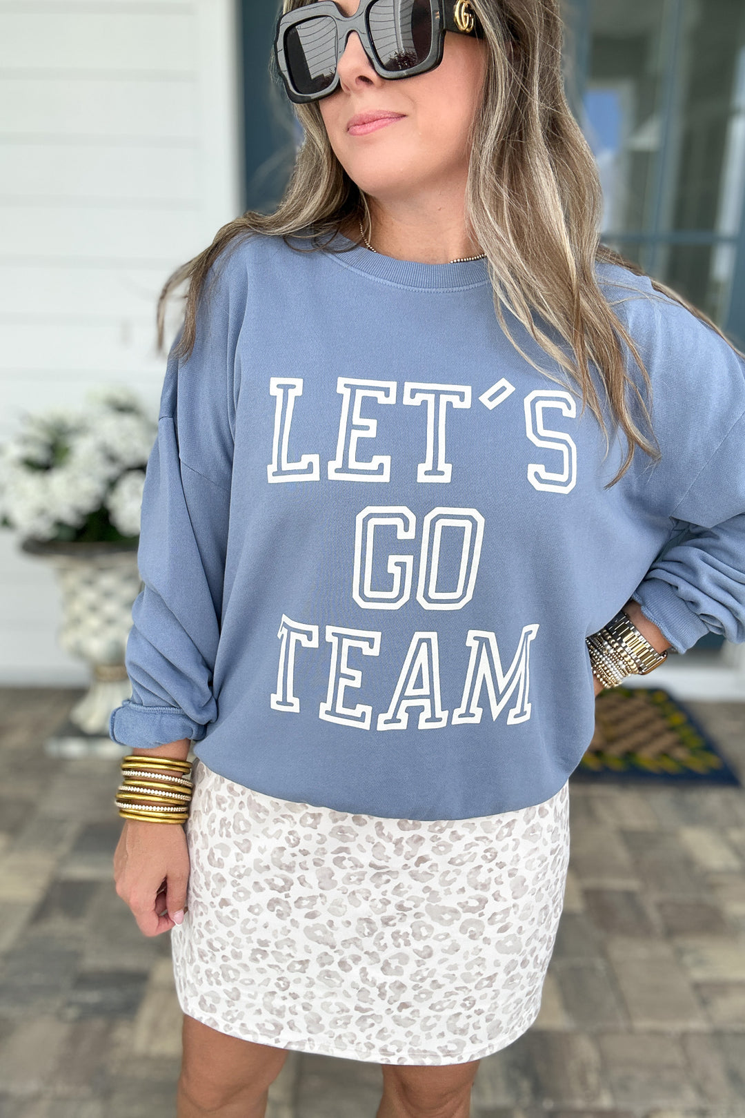 Z Supply: Go Team Sunday Sweatshirt - Storm Cloud