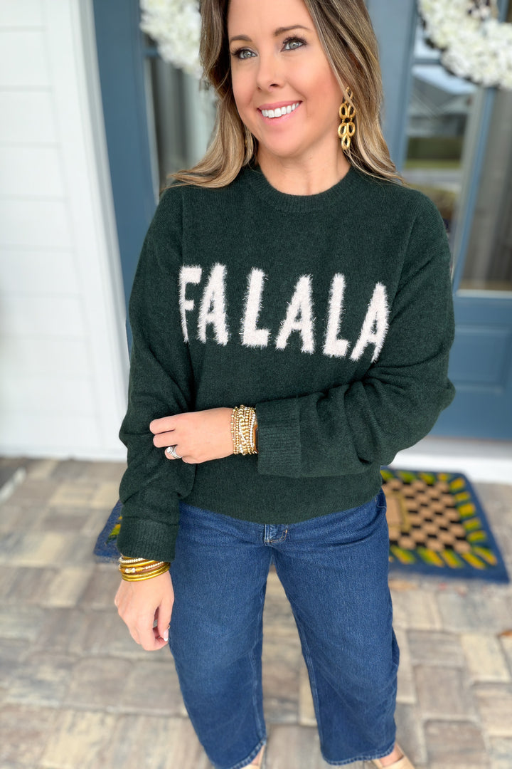Z Supply: Holiday Cheer Sweater Fa LA LA