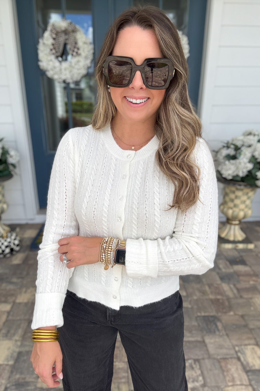 Z Supply: Medina Pointelle Cardigan - Cloud