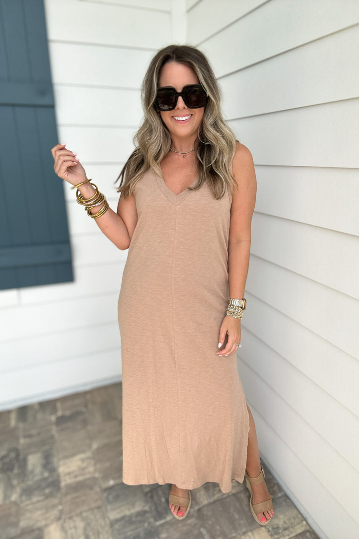 Z Supply: Palisades Midi Dress -Iced Coffee