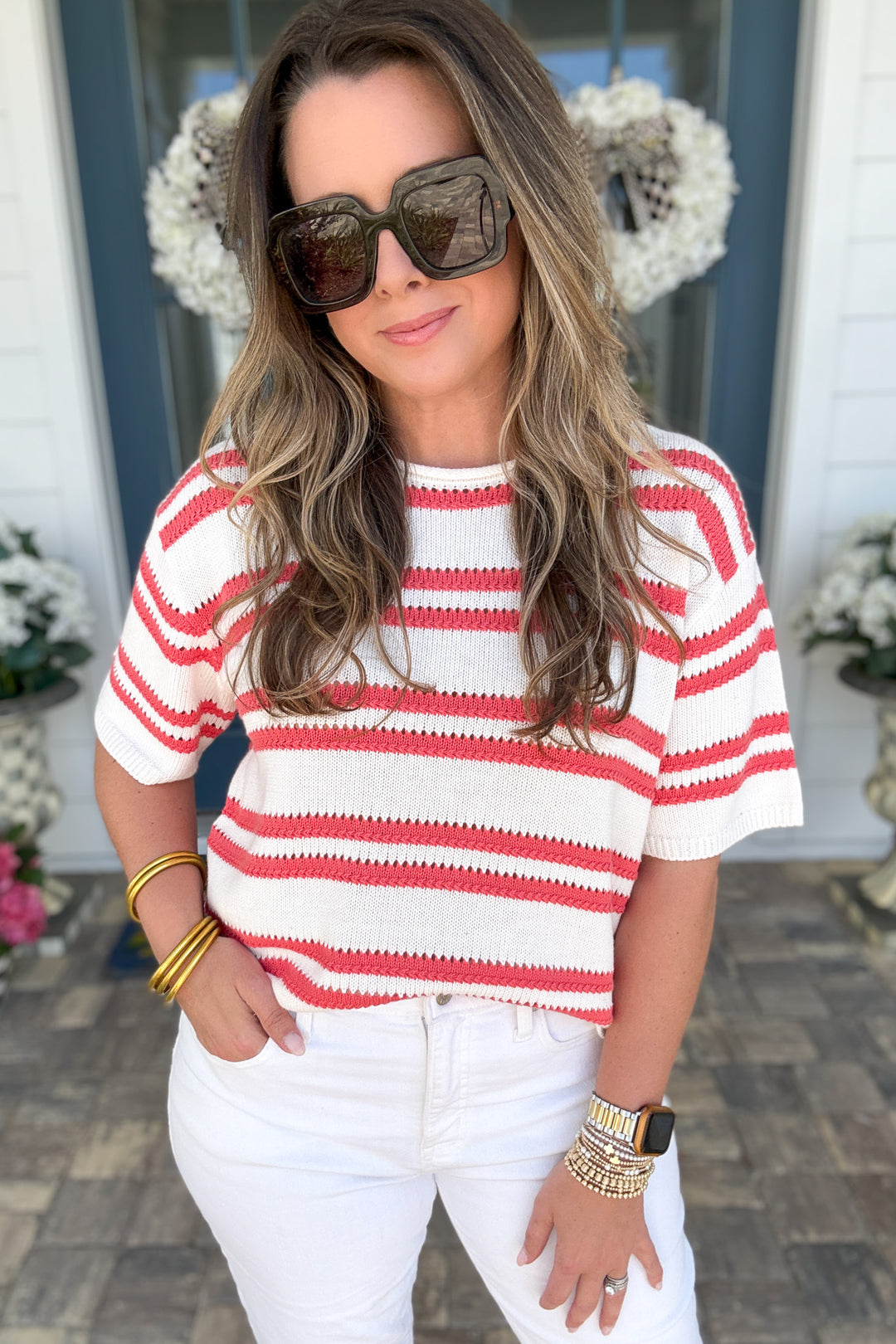 Z Supply: Prado Stripe Sweater Tee -  Gelato