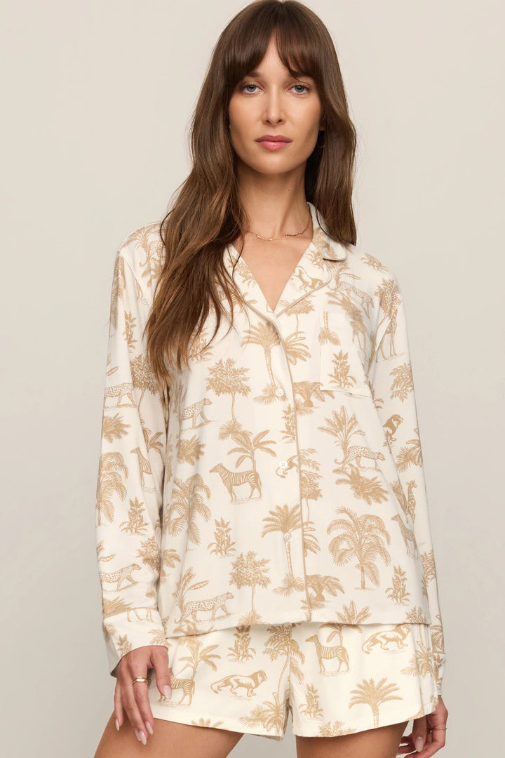 Z Supply: Safari PJ Long Sleeve Top - Bone