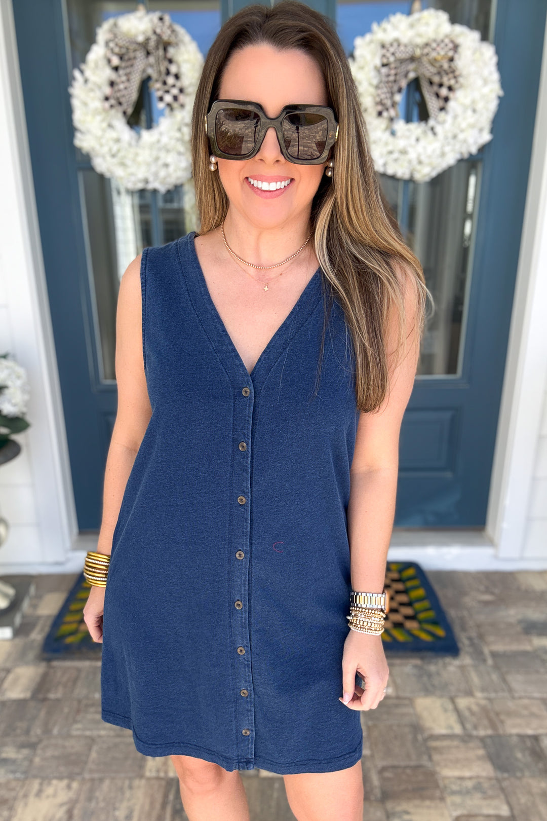 Z Supply: Solace Denim Mini Dress - Indigo