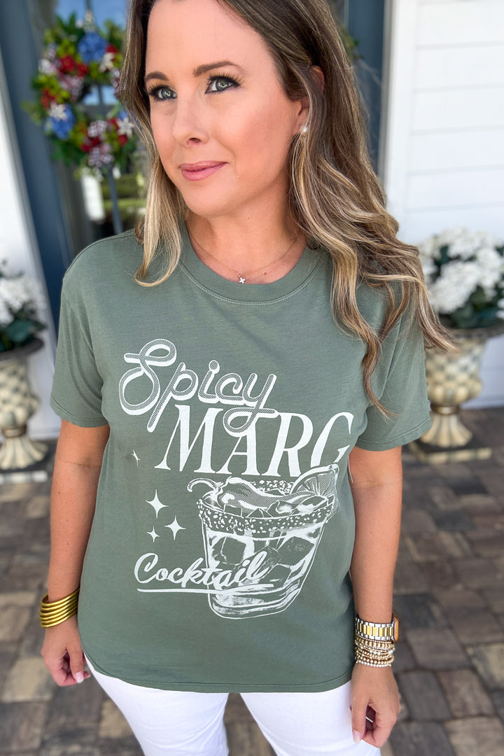 Z Supply: Spicy Marg Boyfriend Tee - Hunter Green