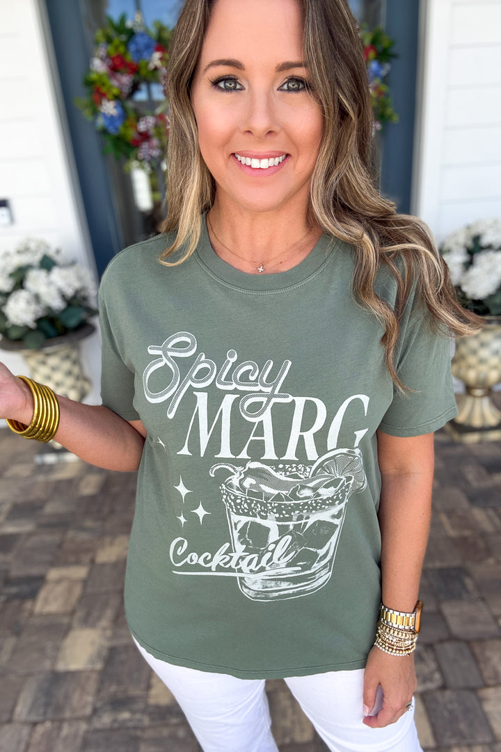 Z Supply: Spicy Marg Boyfriend Tee - Hunter Green