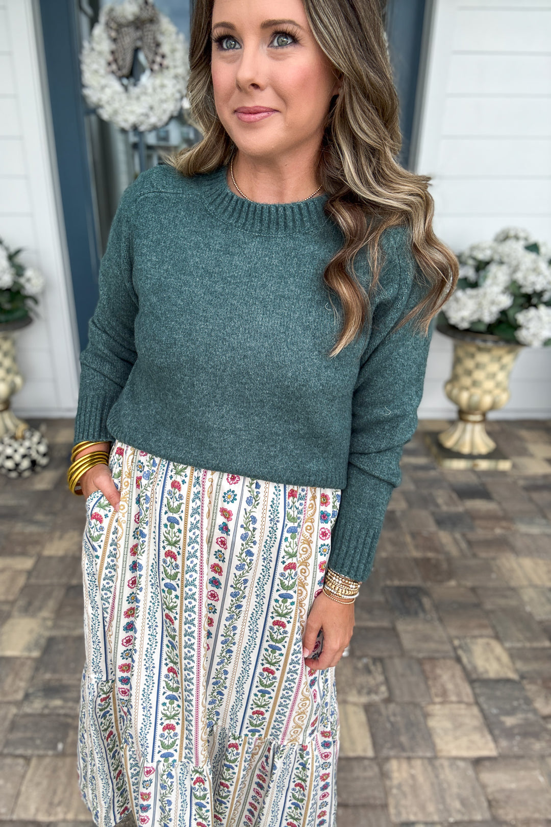 Z Supply: Stand In Sweater - Emerald Cove