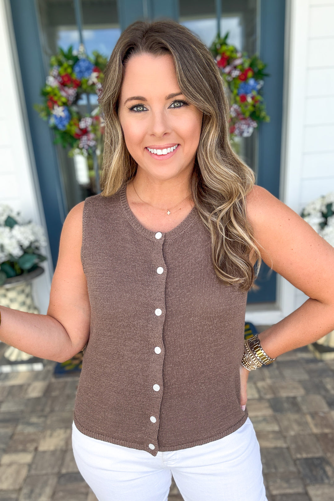 Z Supply: Syd Sweater Vest - Pebble Coast