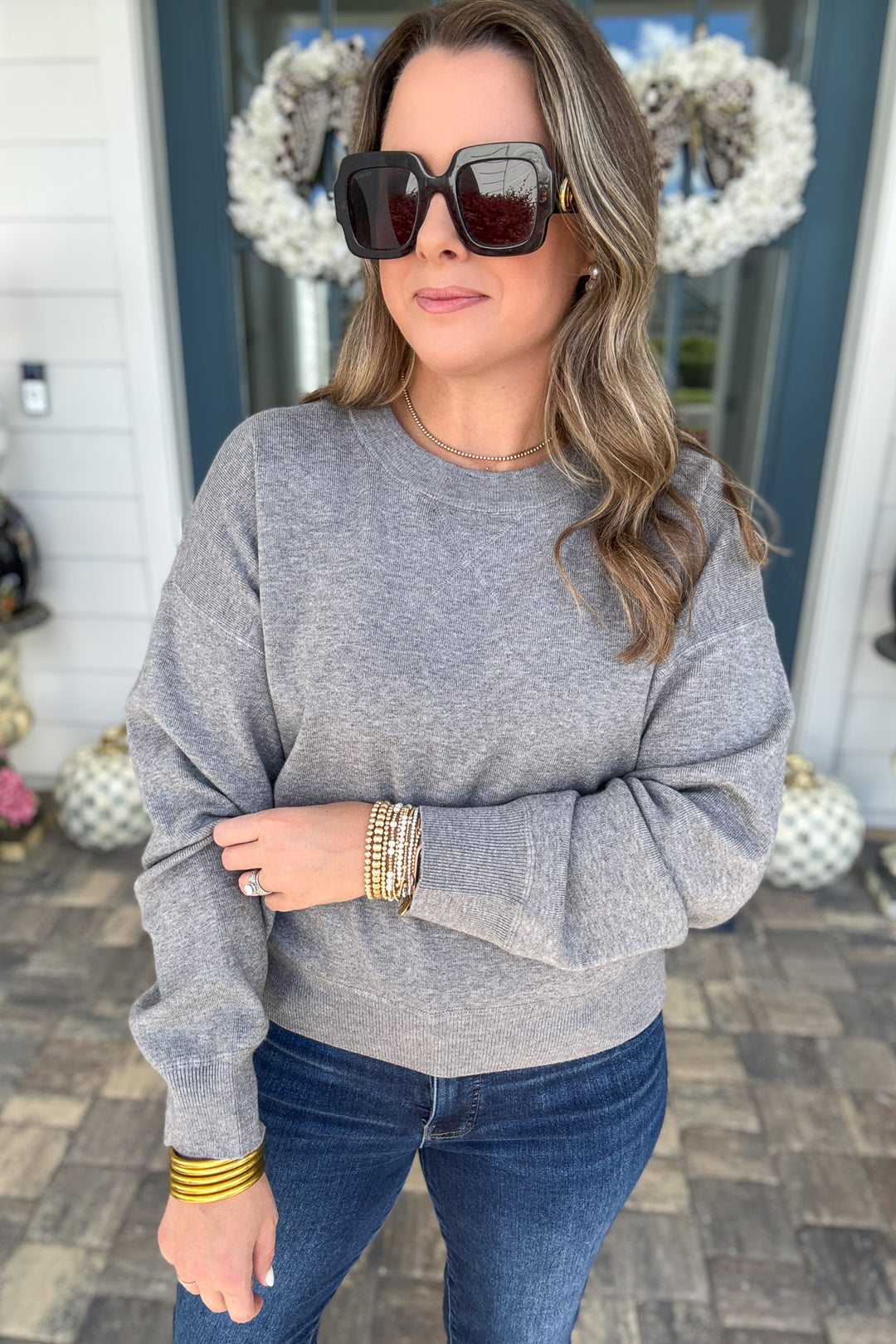 Z Supply: Take It Easy Sweater - Classic Heather Grey