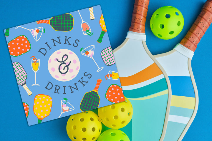 Dinks and Drinks - 20ct Funny Pickleball Cocktail Napkins |