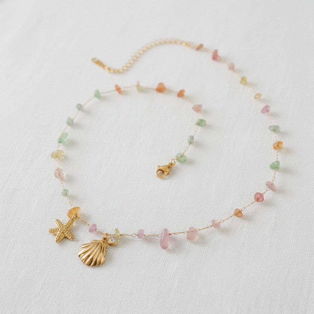 Colorful Shell Star Pendant Necklace