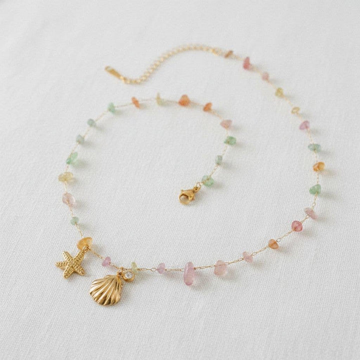 Colorful Shell Star Pendant Necklace