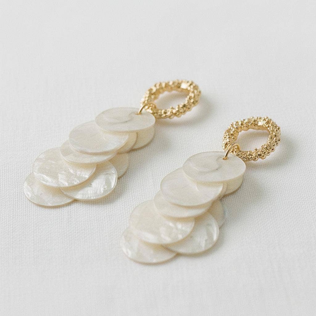 French Style Shell Tassel Drop Earrings - B Social Boutique