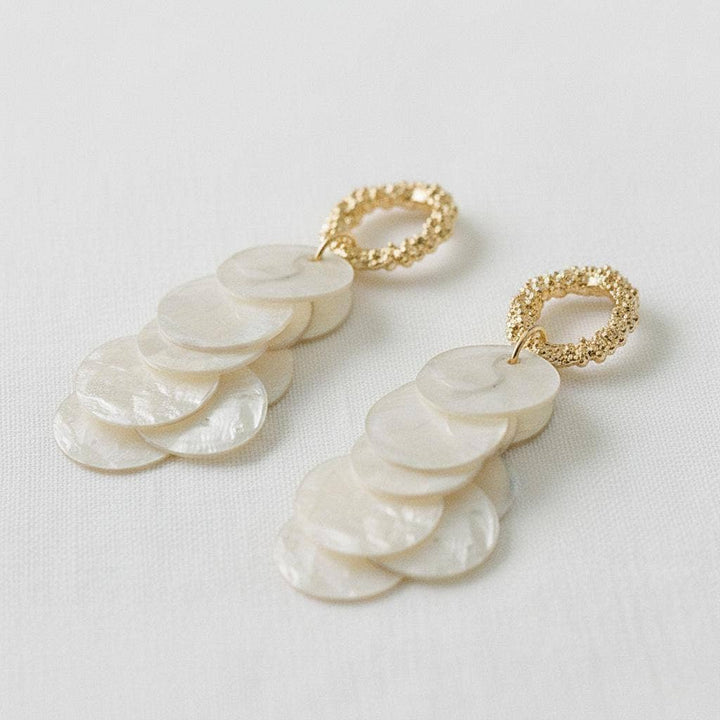 French Style Shell Tassel Drop Earrings - B Social Boutique