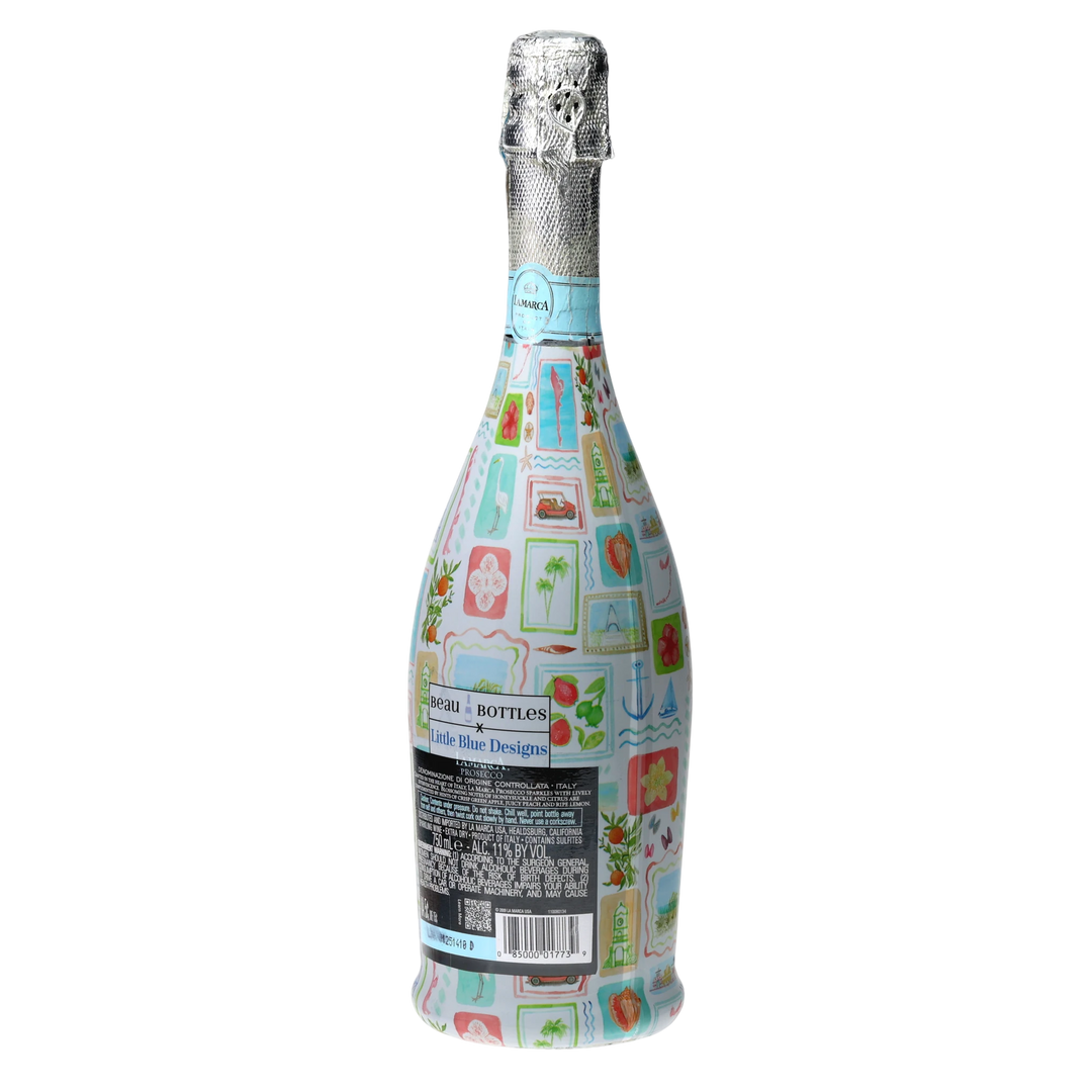 Beau Bottles Little Blue Designs From FL with Love - Prosecco Collection