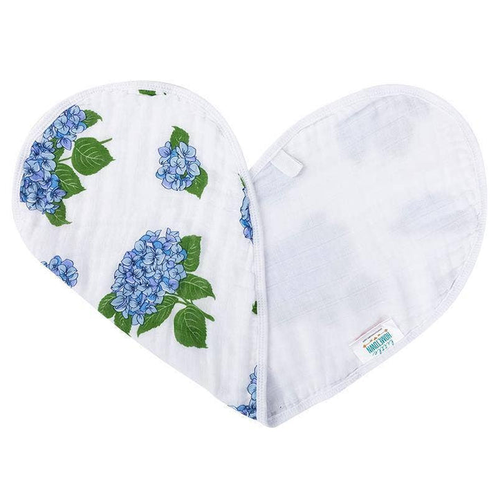 Hydrangeas Baby Burp Cloth and Bib 2 in 1
