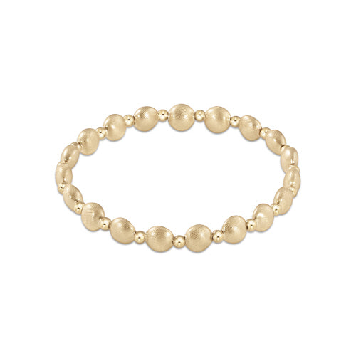 enewton: Honesty Gold Grateful Pattern 6mm Bead Bracelet - B Social Boutique