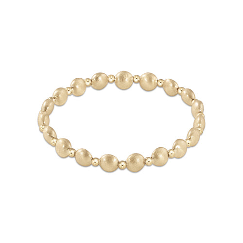 enewton: Honesty Gold Grateful Pattern 6mm Bead Bracelet