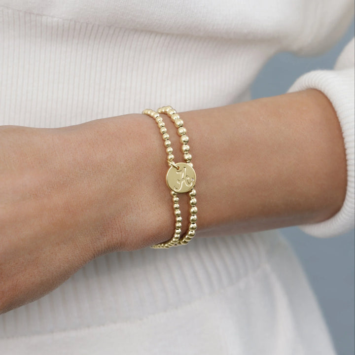 enewton: ecollegiate classic gold 3mm bracelet - Alabama Disc