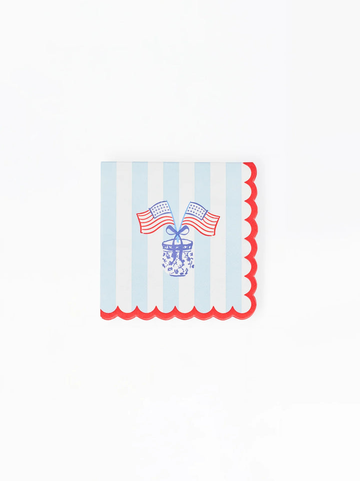 Cocktail Napkin American Stripes