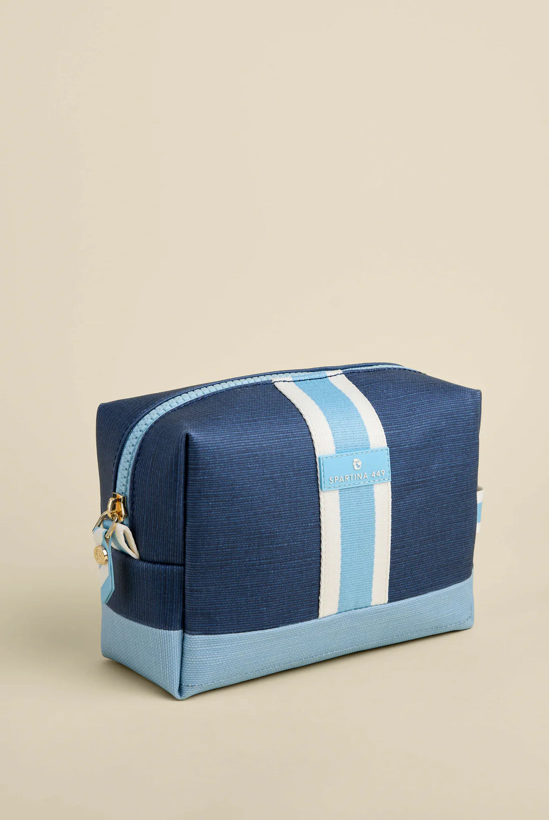 Spartina 449: Armada Cosmetic Case - Navy Blue Stripe - B Social Boutique