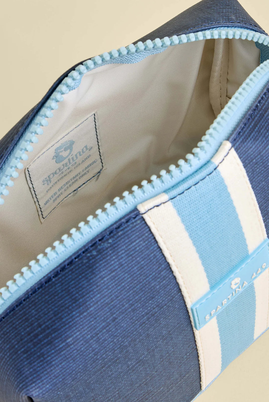 Spartina 449: Armada Cosmetic Case - Navy Blue Stripe - B Social Boutique