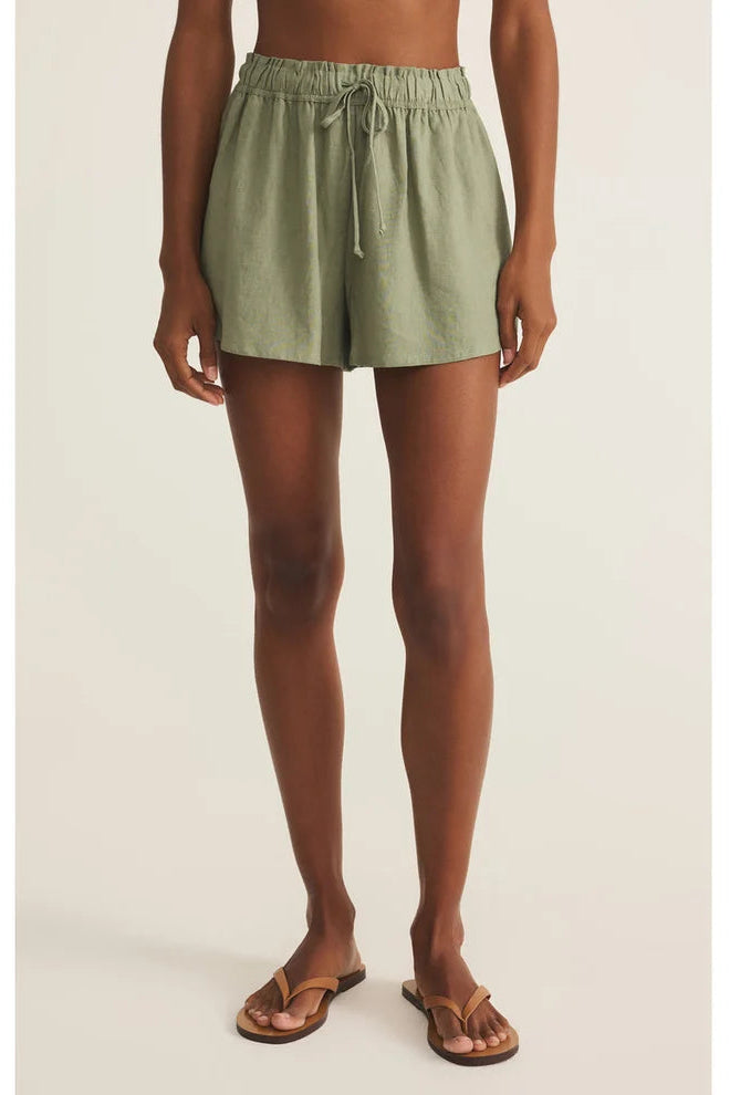 Z Supply: The Perfect Linen Short - Avocado