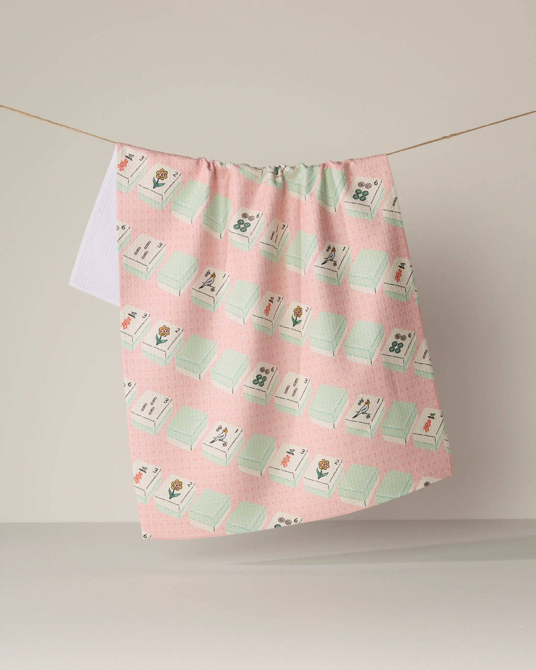 Tile Parade Tea Towel - Mahjong