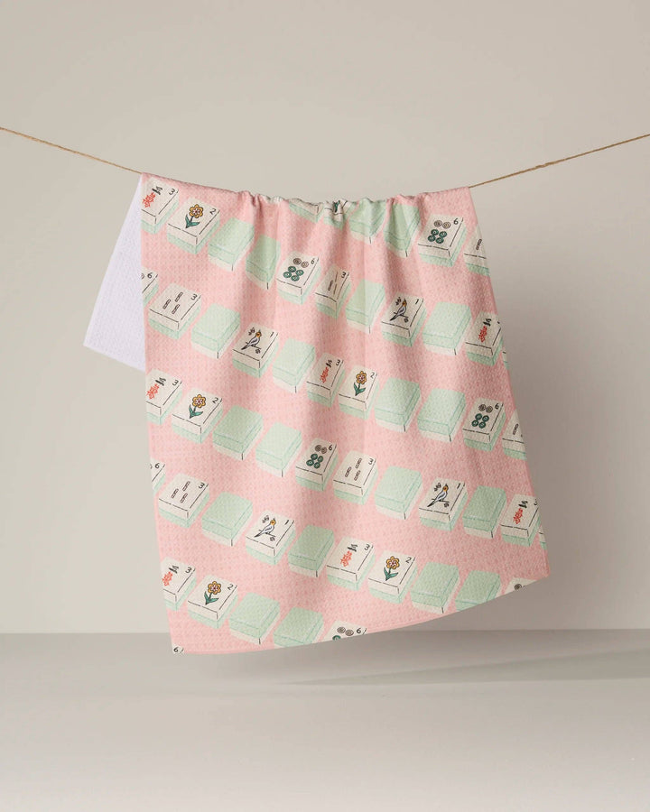 Tile Parade Tea Towel - Mahjong