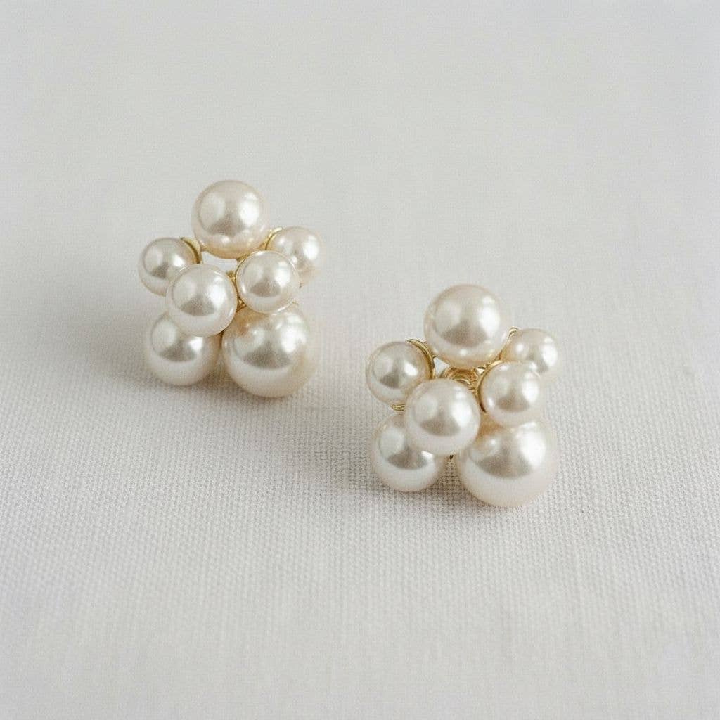 Chic Vintage Pearl Layered Drop Earrings - B Social Boutique