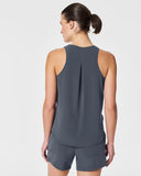 Spanx: On the Move Curved Hem Tank - Dark Storm