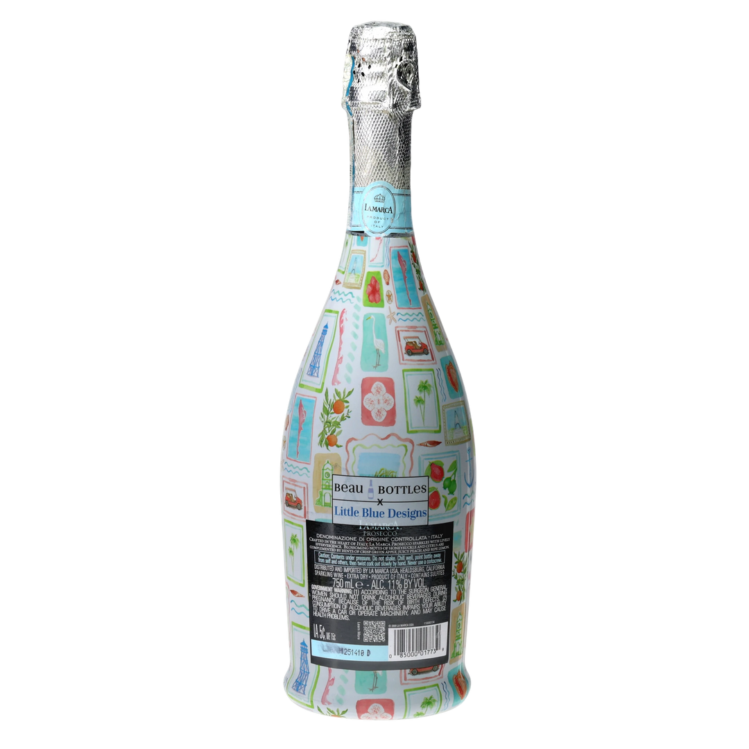 Beau Bottles Little Blue Designs From FL with Love - Prosecco Collection