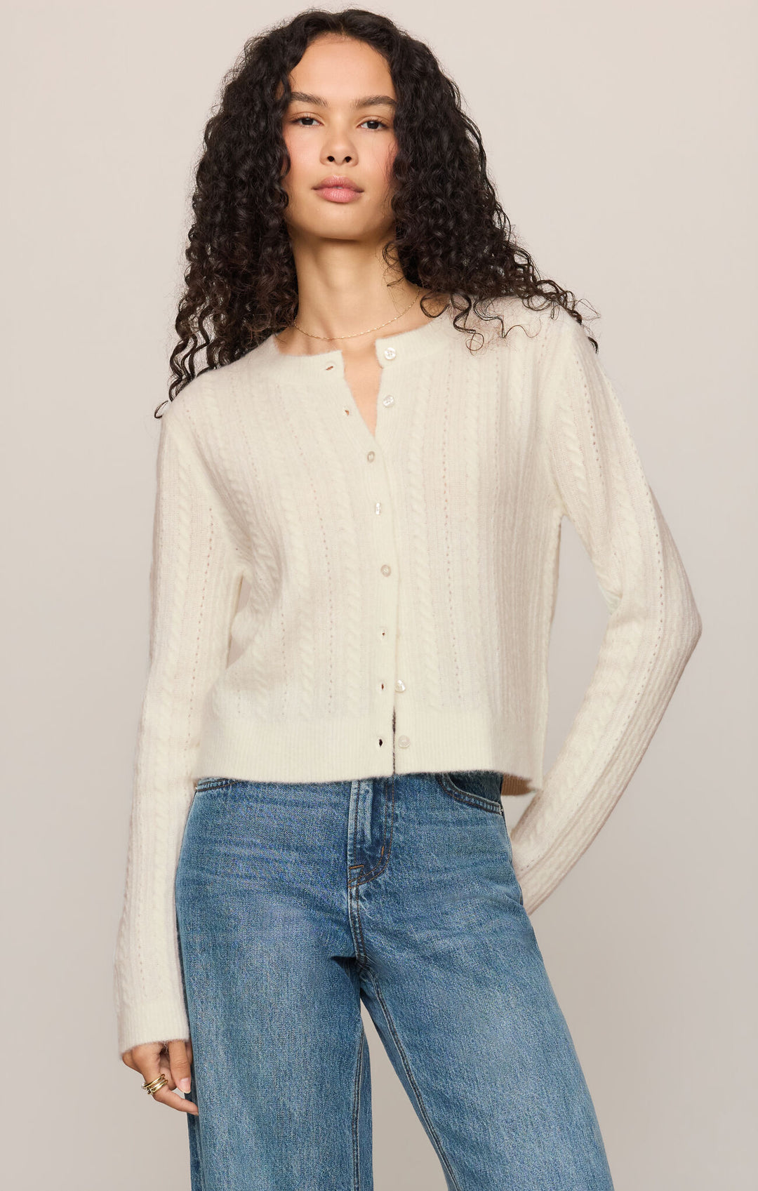 Z Supply: Medina Pointelle Cardigan - Cloud