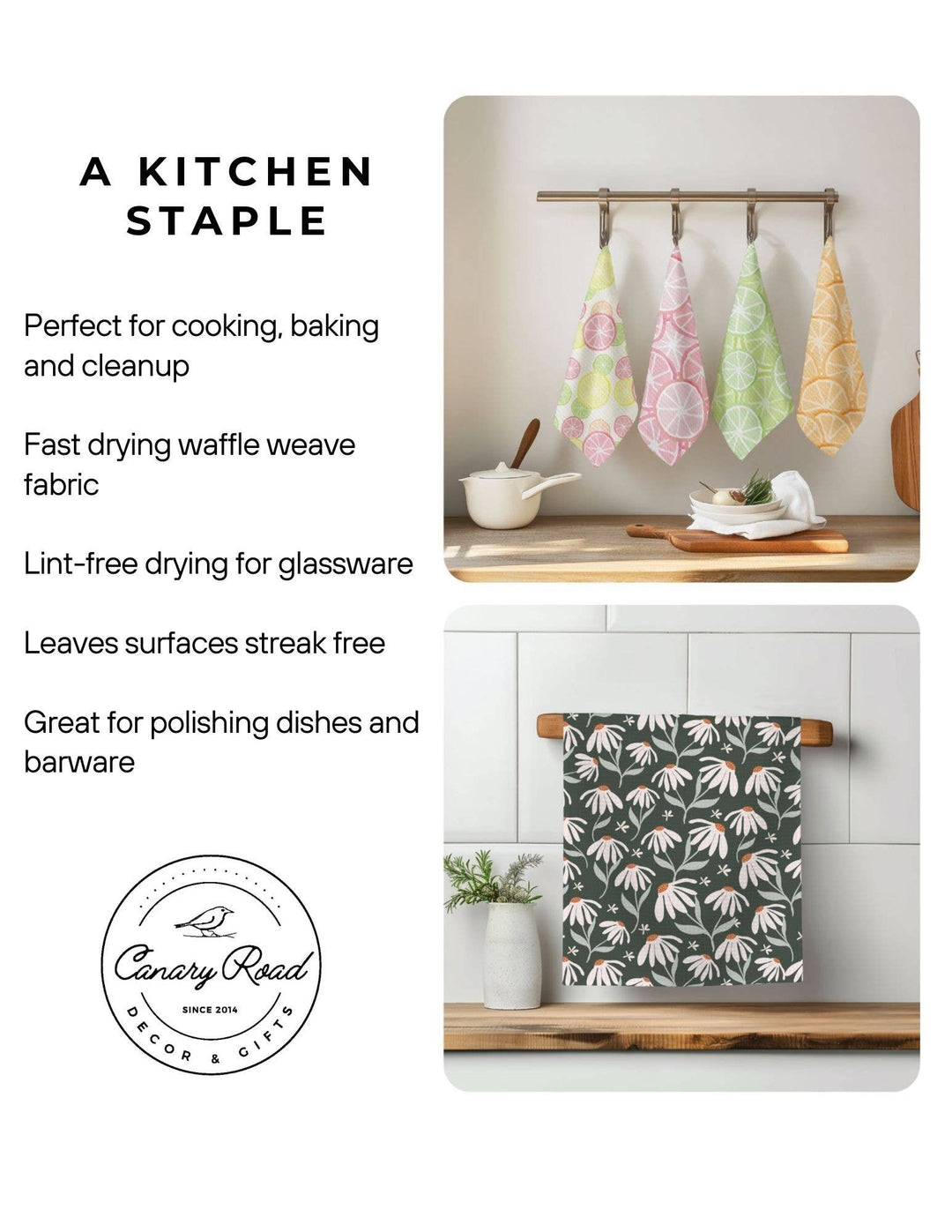Plaid Pumpkin Chinoiserie Fall Coastal Kitchen Towel Waffle