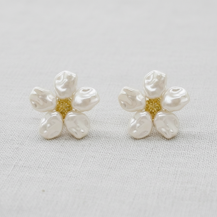 Baroque Pearl Flower Earrings