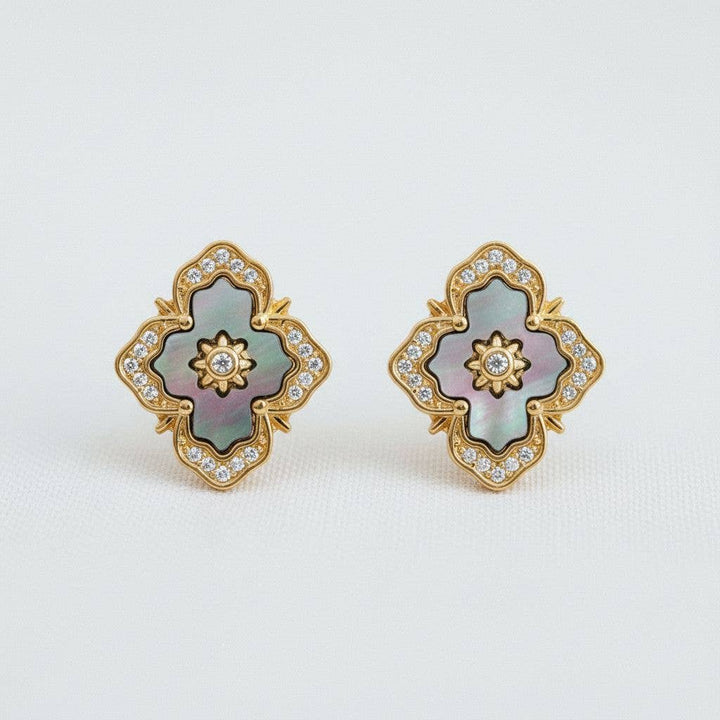 Vintage Inspired Gemstone Drop Earrings - B Social Boutique