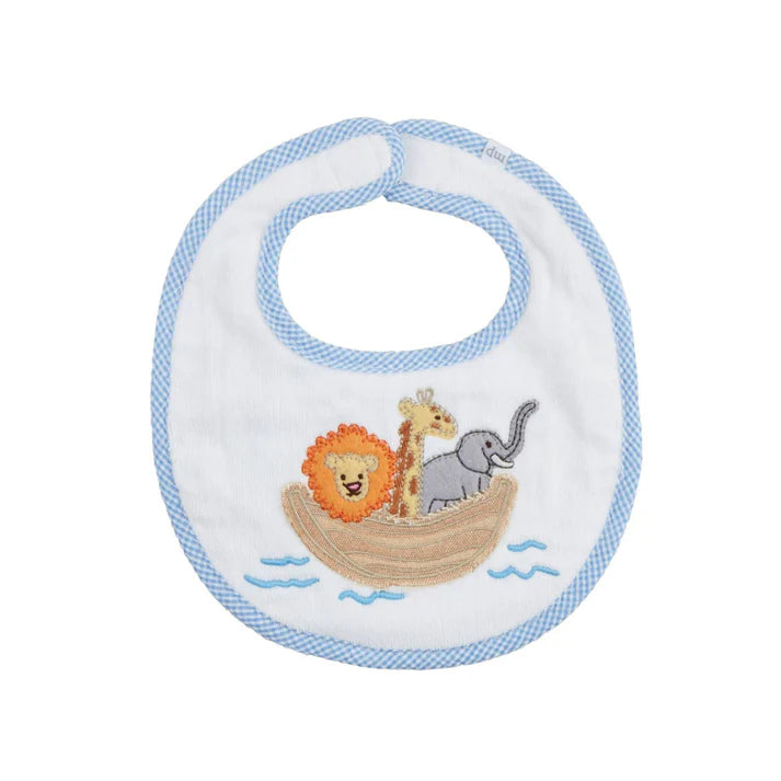 Mud Pie: Noah's Ark Bib - Blue