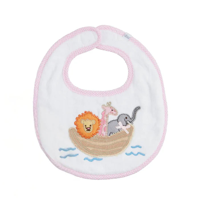 Mud Pie: Noah's Ark Bib - Pink