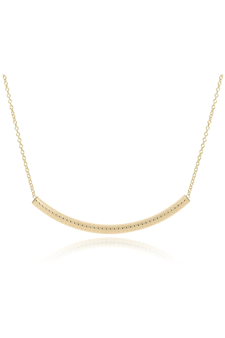 enewton: 16" Necklace Gold - Bliss Bar Textured Gold