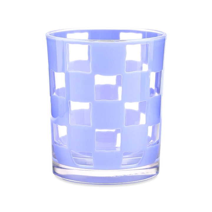 MacKenzie Childs: Blue Check Acrylic Tumblers, Set of 4