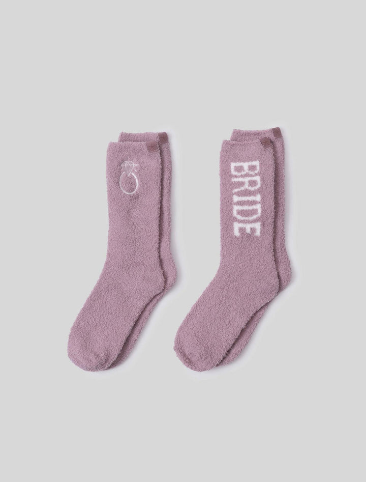 Barefoot Dreams: CozyChic® Bridal Sock Set - Teaberry/Pearl