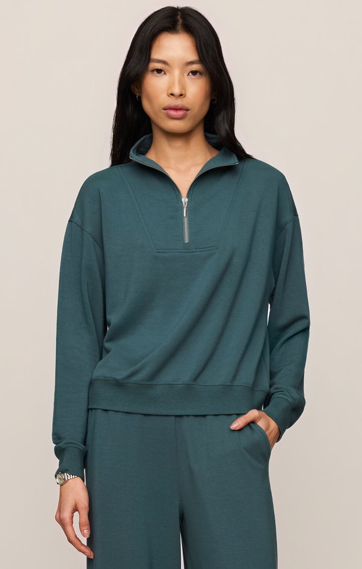 Z Supply: Gate Check Modal Sweatshirt - Emerald Cove