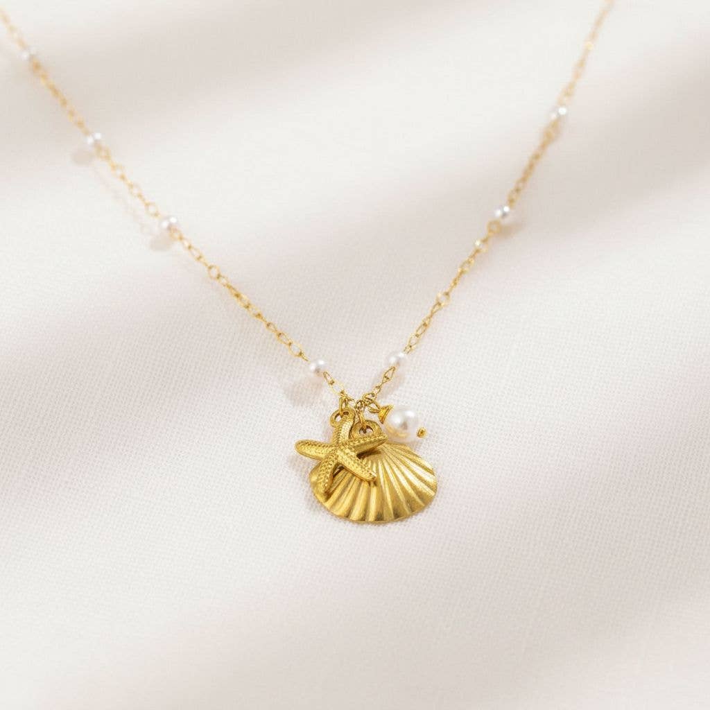 Pearl Shell Starfish Necklace