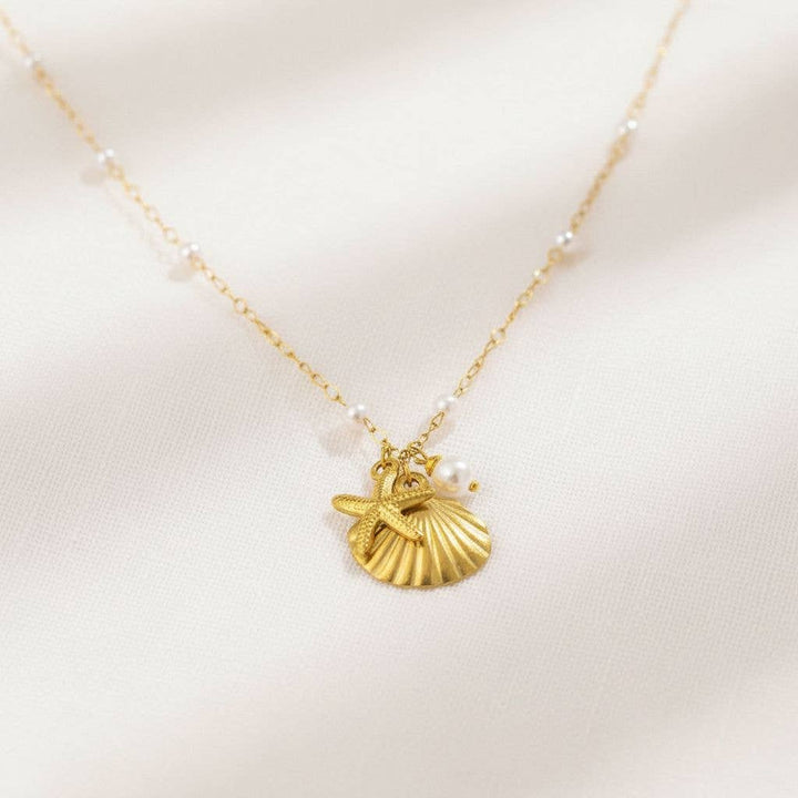 Pearl Shell Starfish Necklace