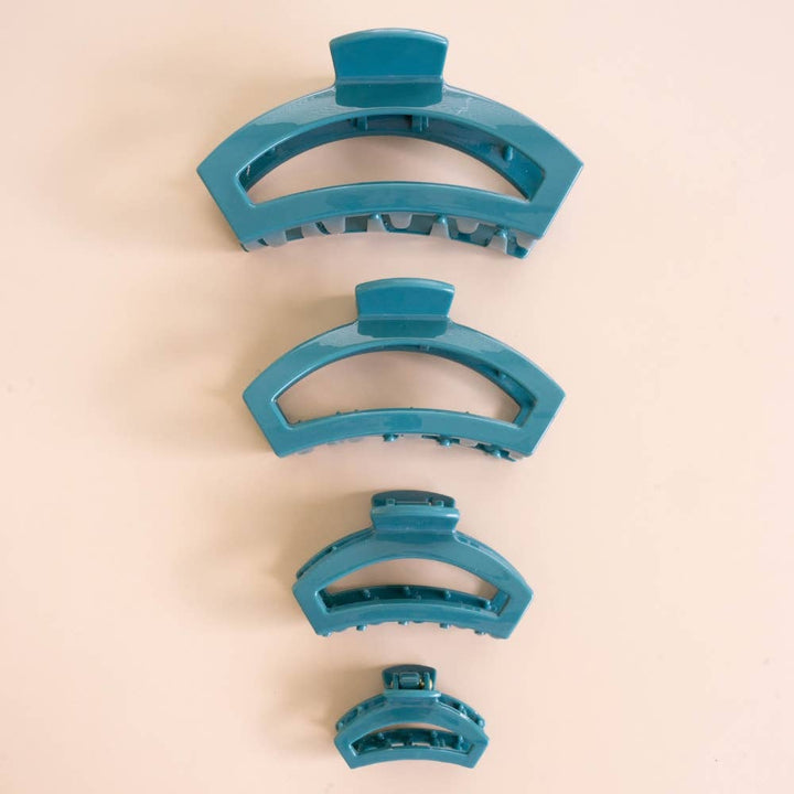 Open Teal With It Small Hair Clip